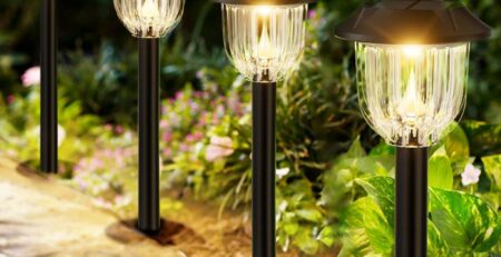 bronze solar path lights