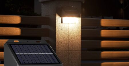 solar light fence mount