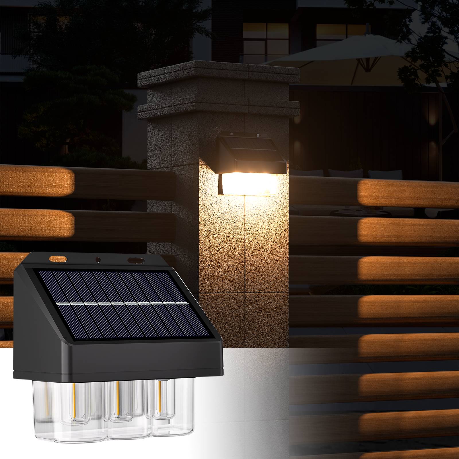 solar light fence mount