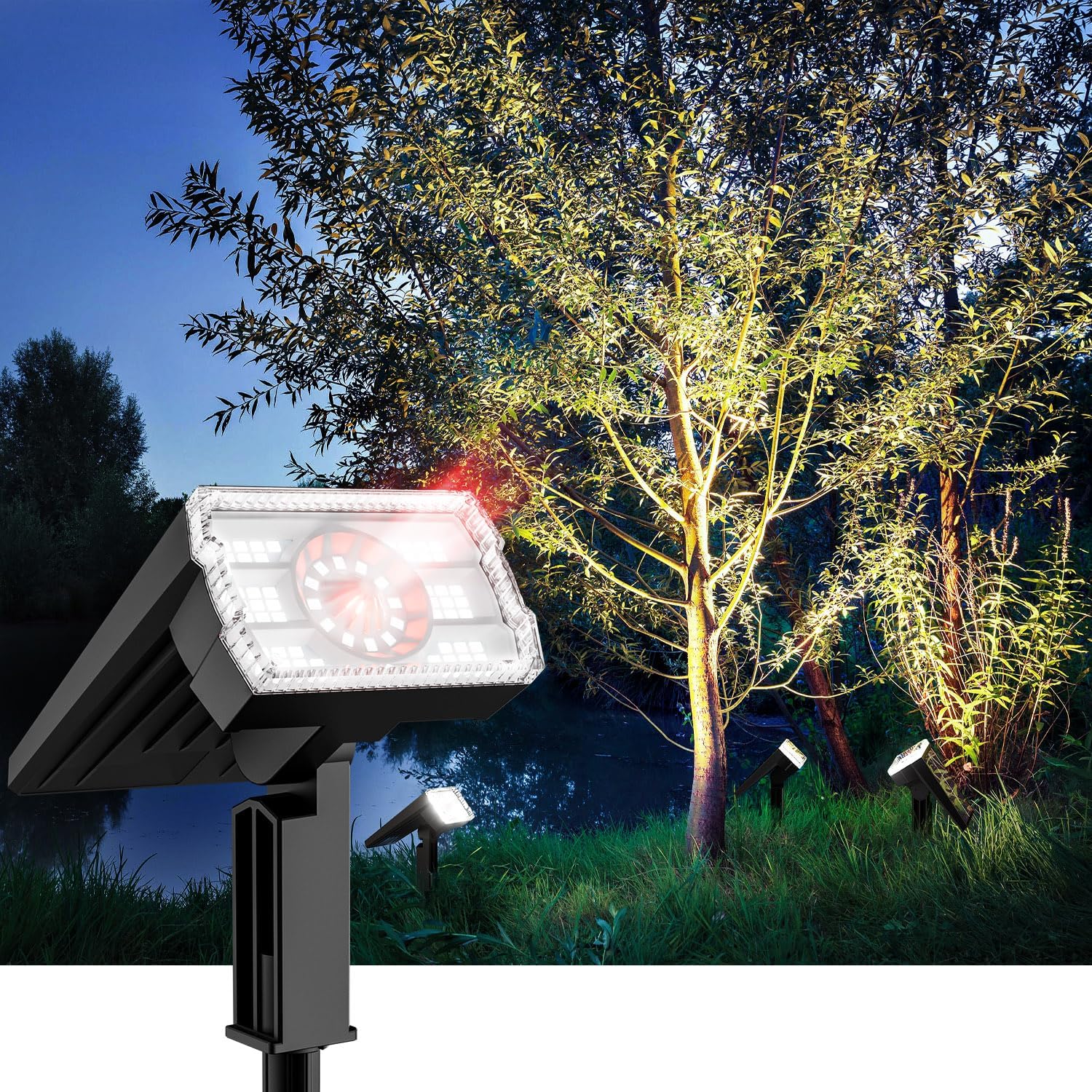 solar powered led spotlight