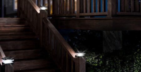 outdoor fence post lights