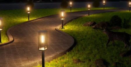 flat solar pathway lights