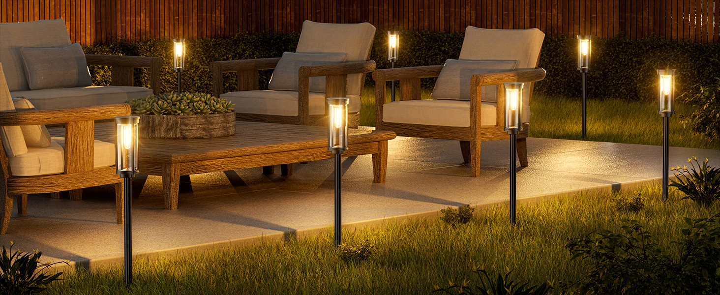 solar powered walkway lights