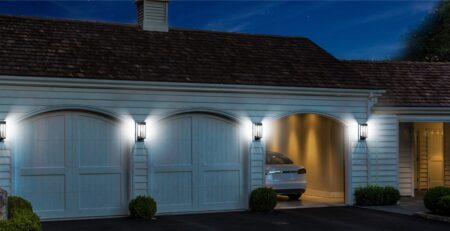 solar fence wall light