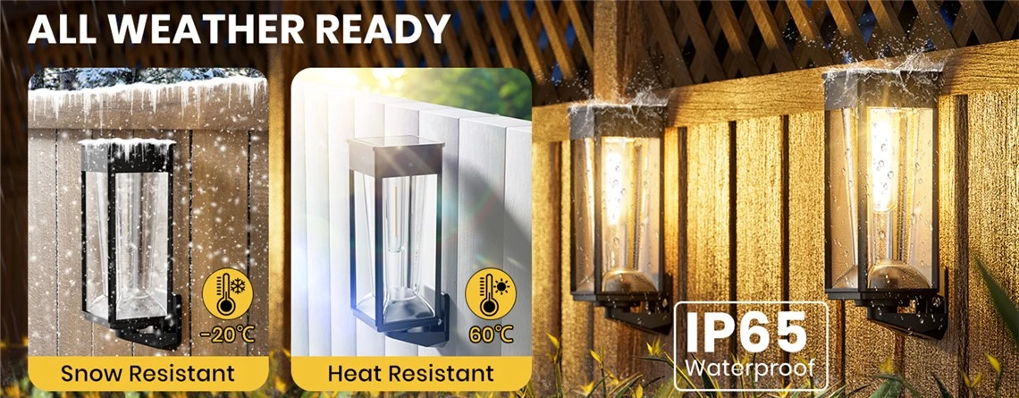 solar fence wall light